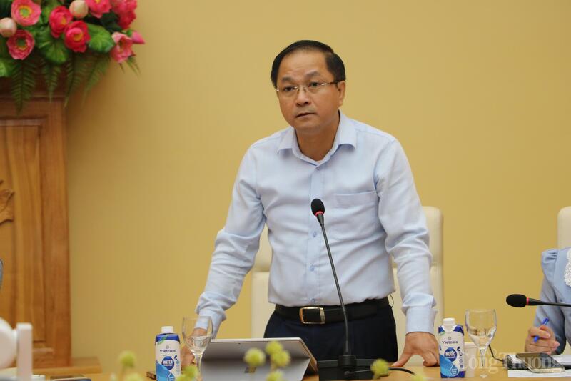 Ông Đào Duy Anh, Phó Cục trưởng Cục Đổi mới sáng tạo, chuyển đổi xanh và Khuyến công phát biểu tại hội thảo.