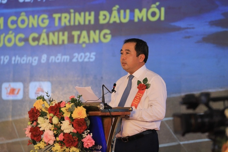 Quyền Bộ trưởng Bộ Nông nghiệp và Môi trường Trần Đức Thắng phát biểu tại buổi lễ. Ảnh: Trọng Đạt