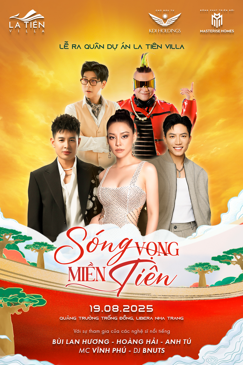 Dàn “line-up” hứa hẹn bùng nổ sân khấu “Sóng Vọng Miền Tiên” tối 19/8.