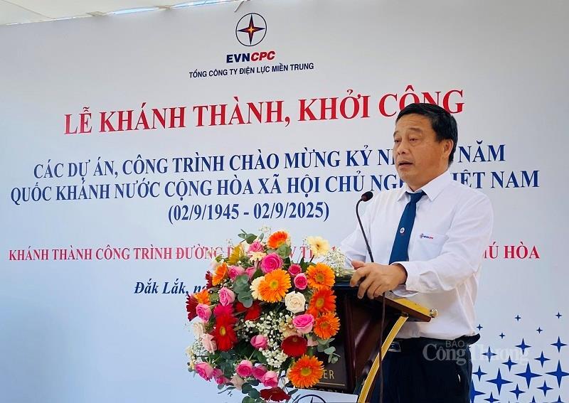 Ông Lê Hữu Danh – Phó Tổng giám đốc EVNCPC báo cáo quá trình thực hiện dự án