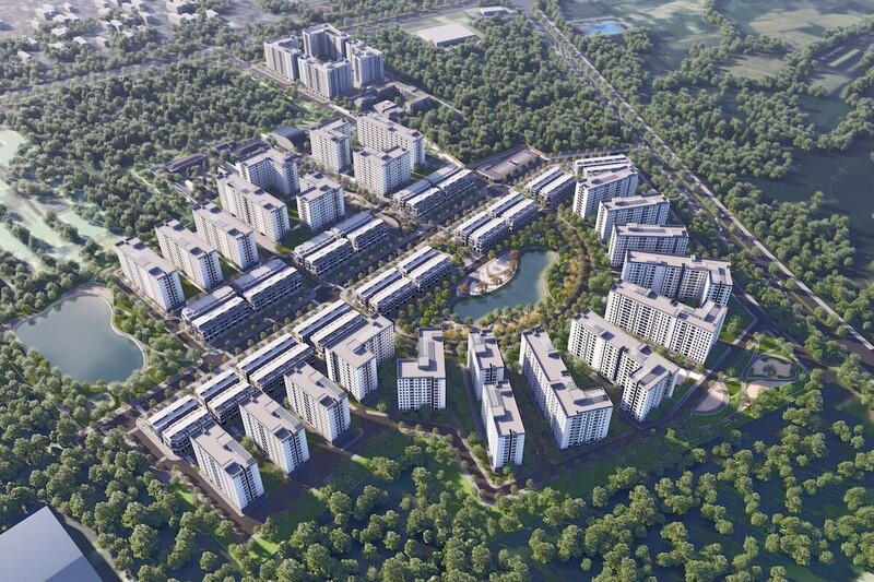 Ảnh phối cảnh dự án nhìn từ trên cao