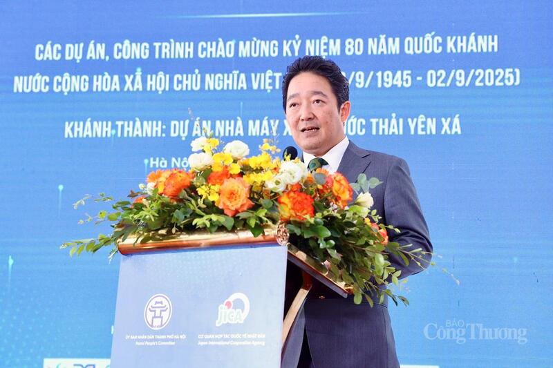 Đại diện Đại sứ quán Nhật Bản tại Việt Nam phát biểu tại lễ khánh thành.