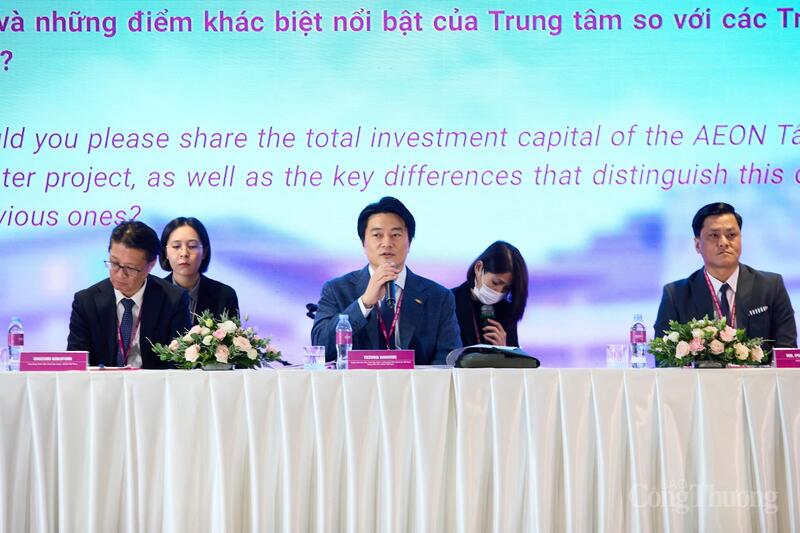 Đại diện AEON Việt Nam chia sẻ tại họp báo