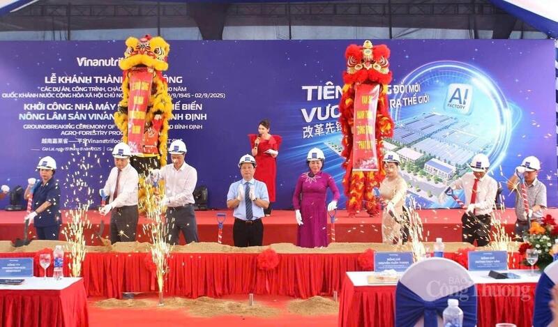 Khởi công Dự án Nhà máy sản xuất, chế biến nông lâm sản tập trung Vinanutrifood Bình Định
