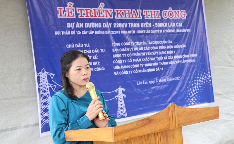 Đại diện chính quyền địa phương phát biểu