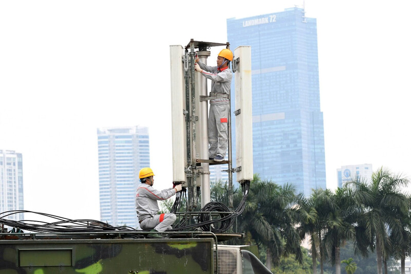 Với 1.700 trạm 5G cả lớn và nhỏ được lắp mới phục vụ đại lễ, 5G Viettel sẽ phủ sóng toàn bộ các địa điểm diễu binh, diễu hành trong sự kiện A80. Ảnh: VT