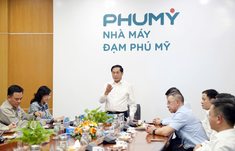 Phó Thủ tướng Bùi Thanh Sơn thăm nhà máy Đạm Phú Mỹ (Ảnh PVFCCo – Phú Mỹ)