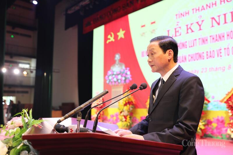 Chủ tịch UBND tỉnh Thanh Hóa Đỗ Minh Tuấn phát biểu tại buổi lễ