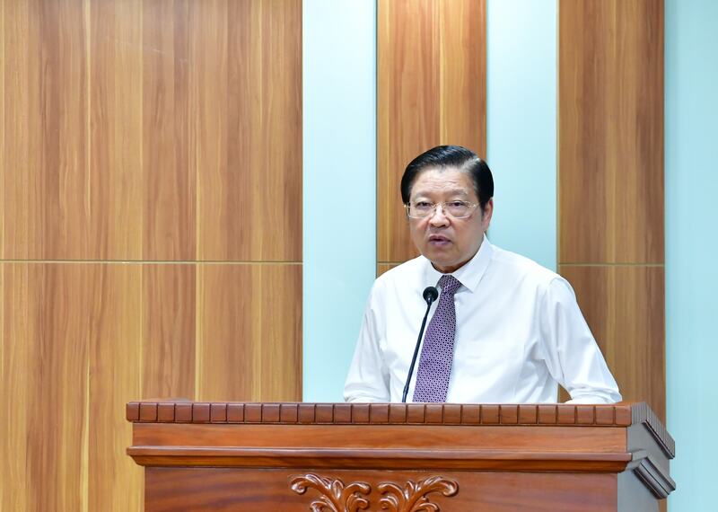 Trưởng Ban Nội chính Trung ương Phan Đình Trạc phát biểu chỉ đạo Hội nghị. Ảnh: SAV