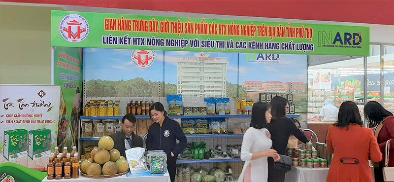 Hợp tác xã mở rộng kênh tiêu thụ thông qua các chương trình xúc tiến thương mại. Ảnh minh hoạ