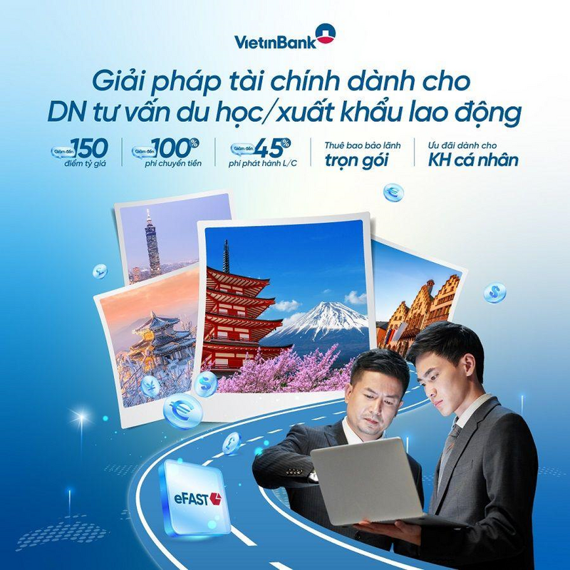 Gói giải pháp tài chính toàn diện của VietinBank cho doanh nghiệp tư vấn du học, doanh nghiệp xuất nhập khẩu lao động và hệ sinh thái (Ảnh VietinBank)