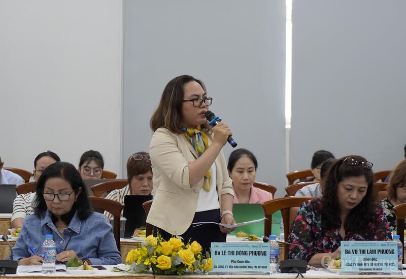 Bà Lê Thị Đông Phương, Phó Giám đốc Chi nhánh Công ty Yến sào Khánh Hòa tại TP. Hồ Chí Minh chia sẻ câu chuyện của doanh nghiệp.