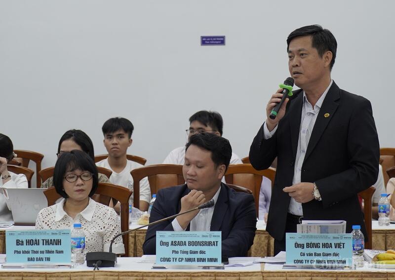 Ông Bông Hoa Việt – Cố vấn Ban Giám đốc, Công ty Nhựa Bình Minh nói về trường hợp mà công ty gặp phải trong quá trình kinh doanh.