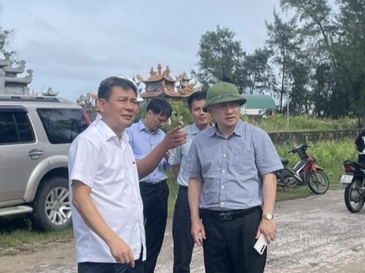 Tổng Giám đốc EVNNPC Nguyễn Đức Thiện cùng đoàn công tác kiểm tra tình hình và chỉ đạo công tác khắc phục thiệt hại sau cơn bão số 5 tại Thanh Hóa