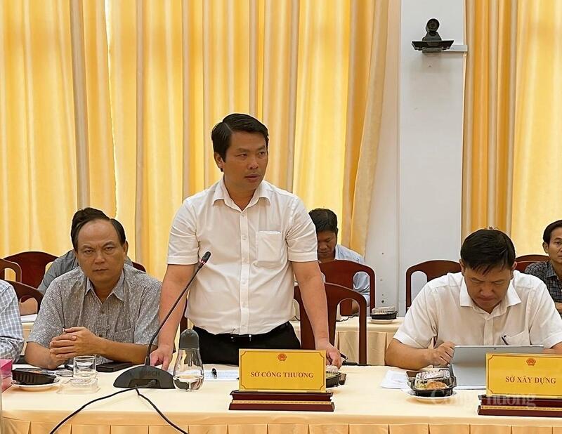 Ông Hà Vũ Sơn, Giám đốc Sở Công Thương TP. Cần Thơ phát biểu ý kiến tại buổi làm việc.