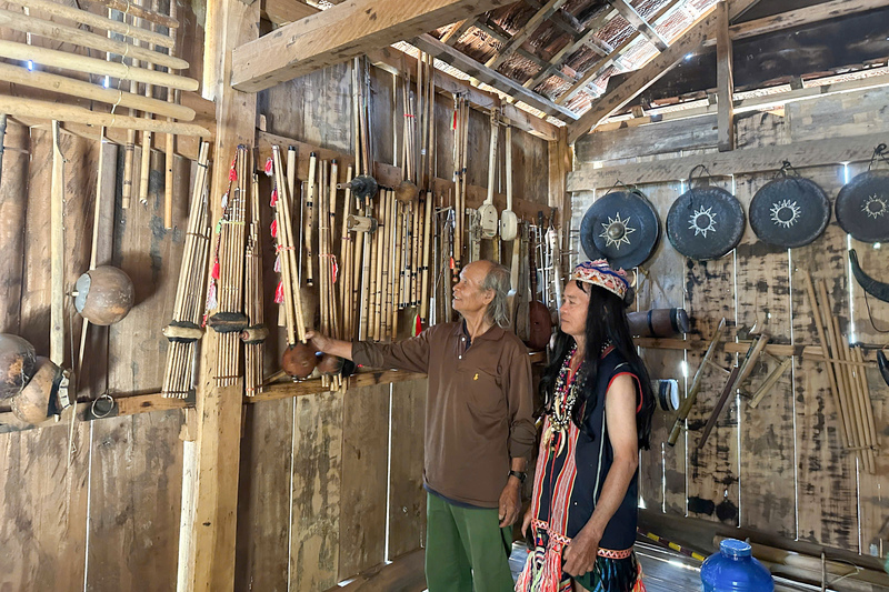 Trong thời gian tới, xã Dục Nông sẽ khôi phục, bảo tồn, phát huy giá trị bản sắc văn hóa, ngành nghề truyền thống dân tộc Xơ Đăng, Gié Triêng. Ảnh: Thanh Tùng