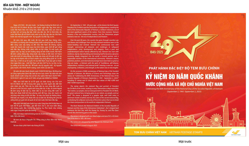 Bìa gài tem A5 Quốc khánh