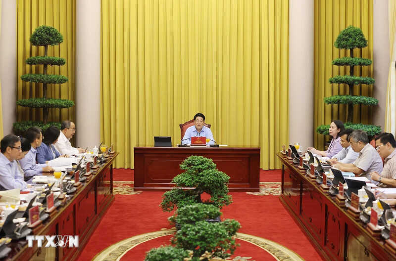Quang cảnh buổi làm việc. Ảnh: TTXVN