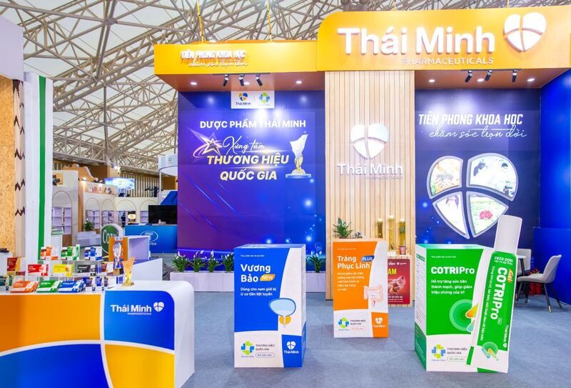 Gian hàng Dược phẩm Thái Minh thuộc khối Khởi nghiệp kiến quốc, đặt tại Hall 4 - Trung tâm Triển lãm Quốc gia, Hà Nội