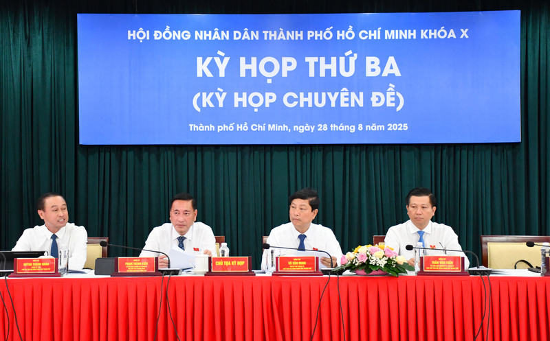 Kỳ họp thứ 3 HĐND TP. Hồ Chí Minh khóa X, nhiệm kỳ 2021 - 2026. Ảnh: Thanh Minh.