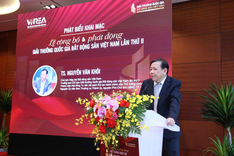 TS Nguyễn Văn Khôi - Chủ tịch Hiệp hội Bất động sản Việt Nam, Trưởng Ban chỉ đạo Giải thưởng Quốc gia Bất động sản Việt Nam lần thứ II