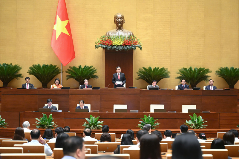 Quang cảnh Nghị trường Quốc hội: Ảnh: VPQH