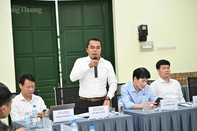 Phó Viện trưởng Viện Năng lượng Lê Việt Cường phát biểu tại buổi làm việc