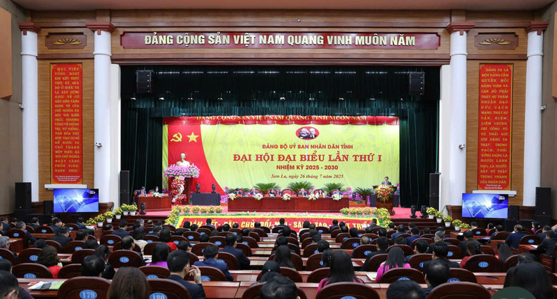 Đại hội đại biểu Đảng bộ Ủy ban nhân dân tỉnh lần thứ I, nhiệm kỳ 2025 - 2030 (Nguồn: Báo Sơn La)