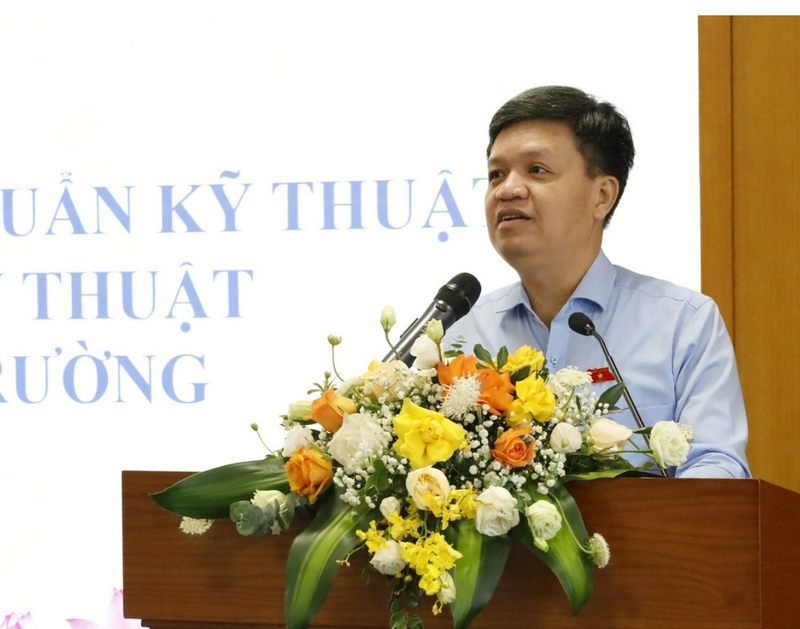 Ông Tạ Đình Thi - Phó Chủ nhiệm Ủy ban Khoa học, Công nghệ và Môi trường của Quốc hội nhấn mạnh, mục tiêu bảo đảm tính thiết thực và hiệu quả của các tiêu chuẩn, quy chuẩn môi trường. Ảnh: Hoàng Hiền.