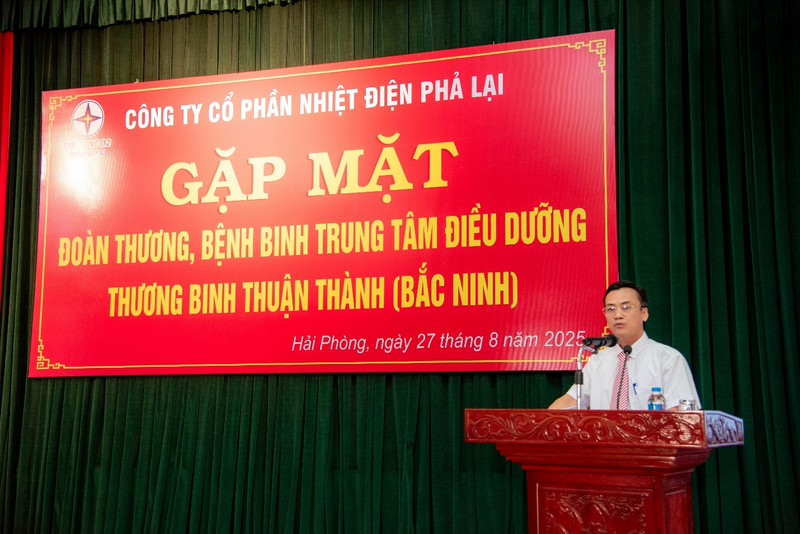 Ông Ngô Huy Phô- Phó GĐ Trung tâm điều dưỡng thương binh Thuận Thành chân thành cảm ơn Công ty