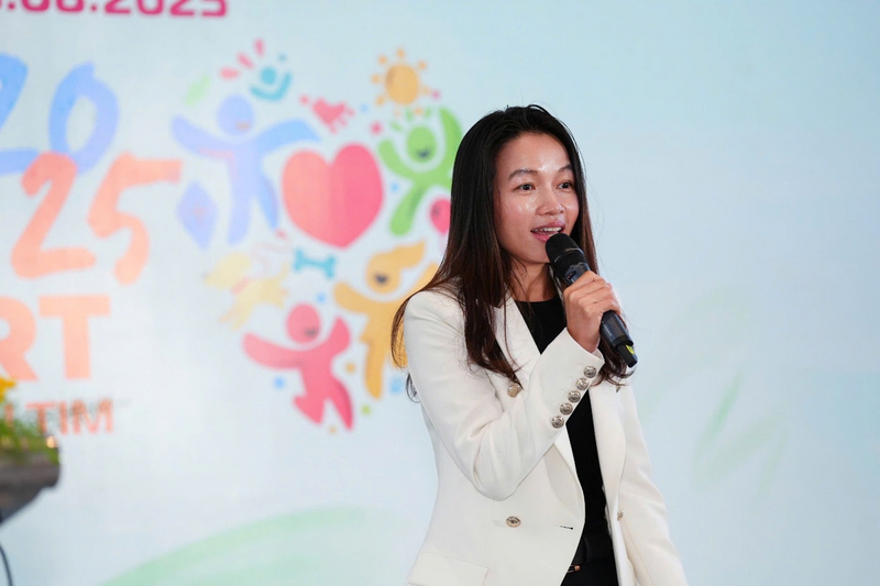 Bà Nguyễn Thị Vân Khanh - Quyền Tổng Giám Đốc Gamuda Land Việt Nam chia sẻ tại buổi lễ