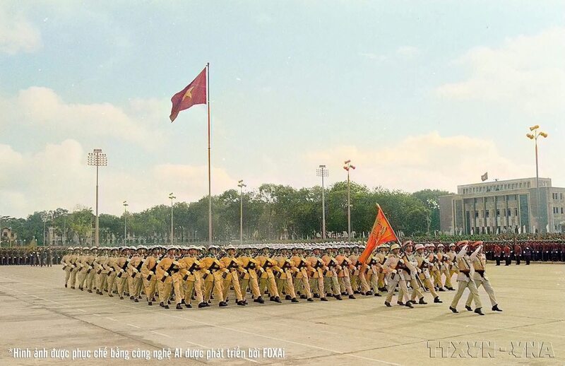 Khối các đơn vị công an nhân dân. Ảnh: TTXVN