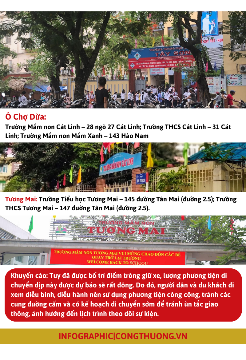 Infographic |Danh sách các điểm gửi xe miễn phí khi xem diễu binh, diễu hành 2/9 - 5