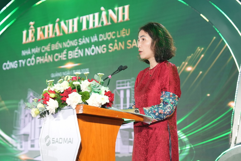 Bà Trần Phương Anh – Tổng Giám đốc Công ty CP Chế biến Nông sản Sao Mai