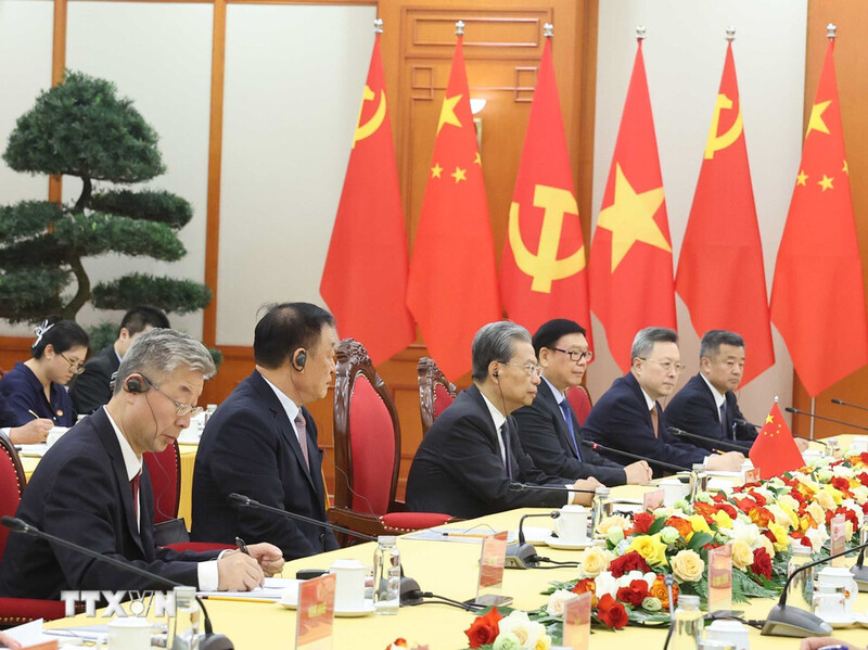 Ủy viên Thường vụ Bộ Chính trị, Ủy viên Trưởng Ủy ban Thường vụ Đại hội Đại biểu Nhân dân toàn quốc Trung Quốc Triệu Lạc Tế. Ảnh: TTXVN