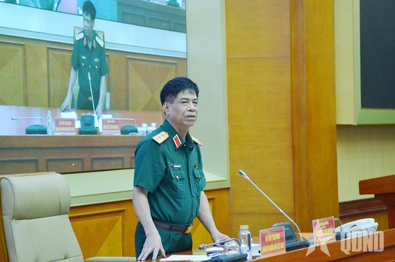 Thượng tướng Nguyễn Văn Nghĩa chủ trì hội nghị. Ảnh: QĐND