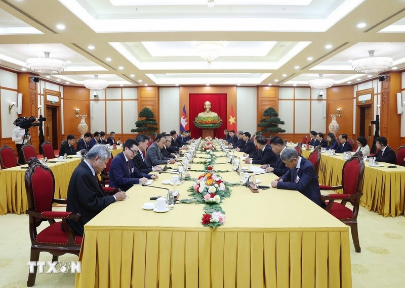Quang cảnh buổi làm việc. Ảnh: Thống Nhất/TTXVN