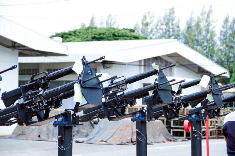 Bệ vũ khí chống UAV mới của Thái Lan. Ảnh: Military Informant
