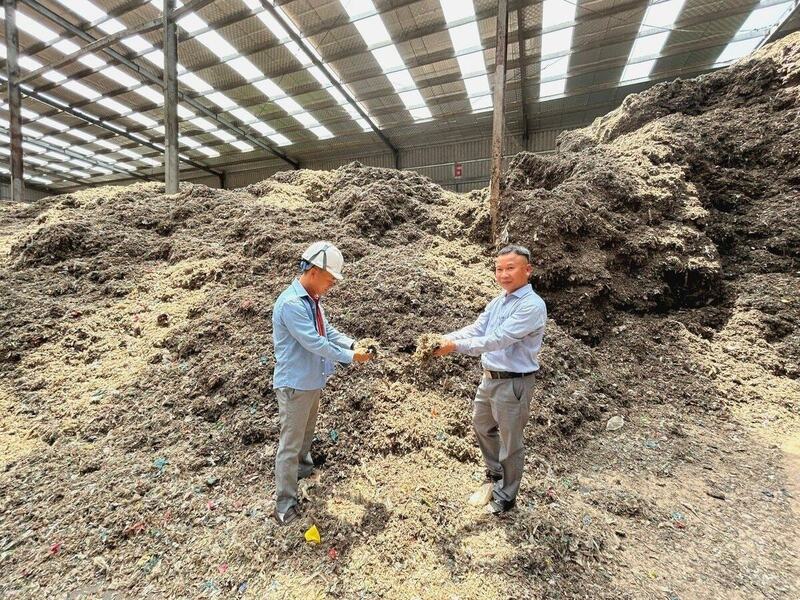 Đà Nẵng rác được ủ và dùng làm nguyên liệu sản xuất chất đốt RDF (Refuse Derived Fuel). Ảnh: MT