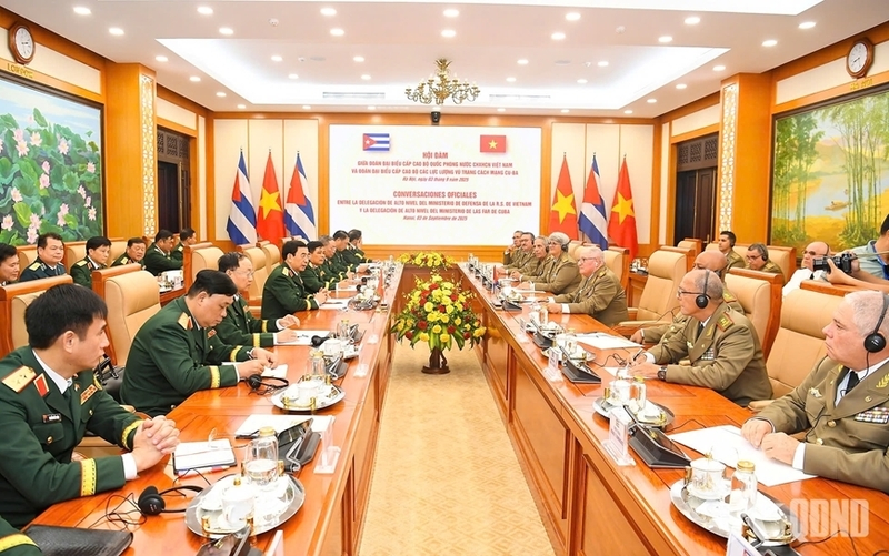 Toàn cảnh buổi hội đàm. Ảnh: QĐND