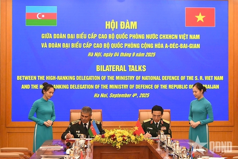 Ký kết Ý định thư hợp tác đào tạo quân nhân giữa Việt Nam - Azerbaijan - 4