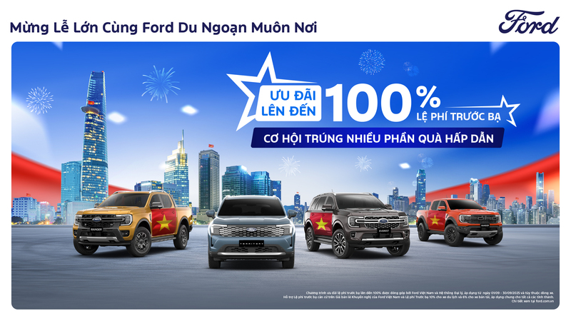 Chương trình ưu đãi “Mừng lễ lớn cùng Ford du ngoạn muôn nơi”