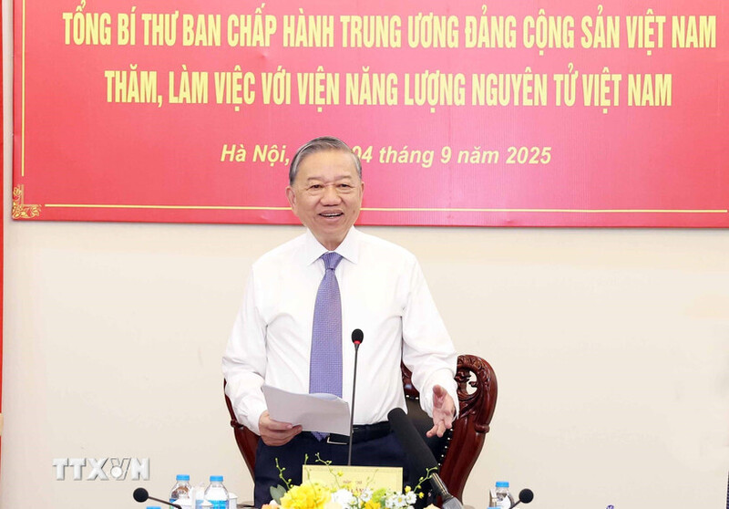 Tổng Bí thư Tô Lâm phát biểu. Ảnh: TTXVN