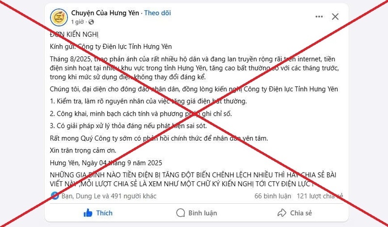 EVNNPC cảnh báo thông tin sai sự thật về hóa đơn tiền điện - 3