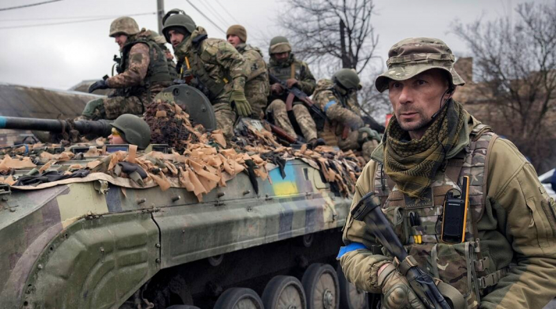 Lực lượng Ukraine. Ảnh: AP