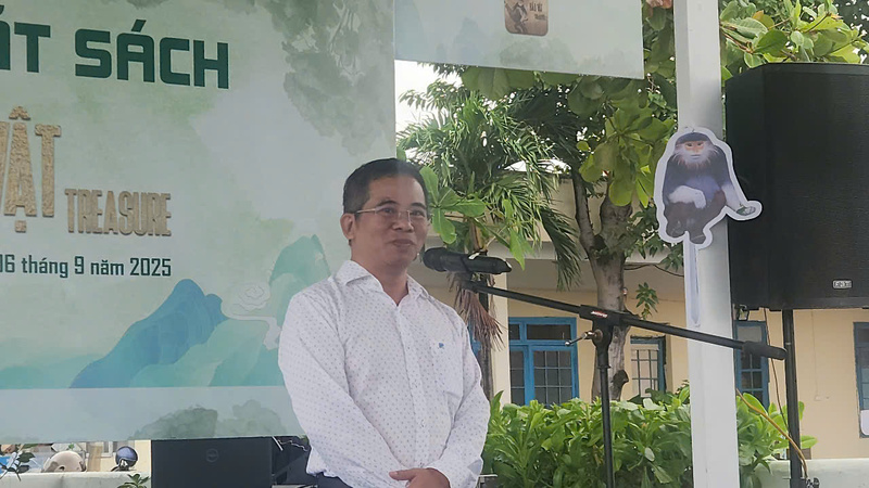 Bí thư Đảng ủy, Chủ tịch Hội đồng nhân dân phường Sơn Trà - ông Hoàng Sơn Trà phát biểu tại buổi lễ