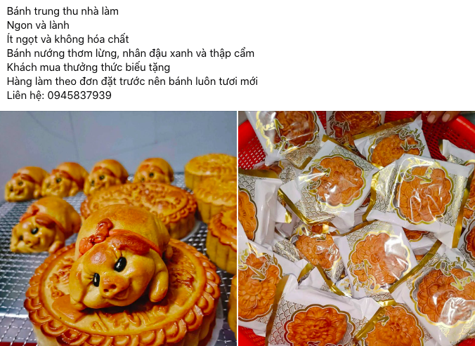 Bánh nhà làm với đủ hình thù bắt mắt. Ảnh chụp màn hình