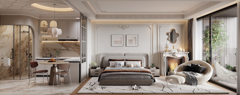 Sở hữu 3 tầng hầm để xe rộng rãi, mật độ thang máy tối ưu khoảng 2 căn/tầng/thang cùng hệ tiện ích chuẩn 5 sao, đây là dự án tiên phong bàn giao full nội thất cho khách mua hiện nay