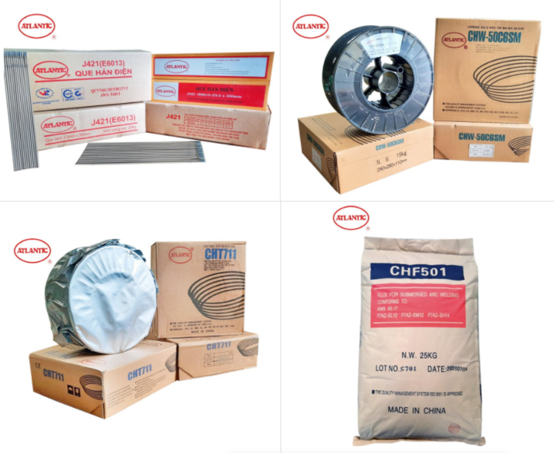 Các sản phẩm que hàn của Công ty Đại Tây Dương