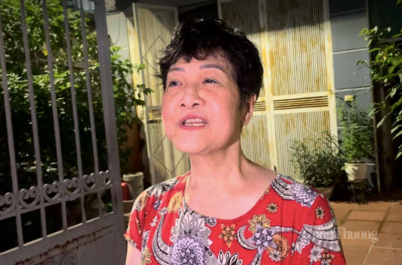 Bà Hương chia sẻ sau sự cố bùn phun trào dọc ngõ.